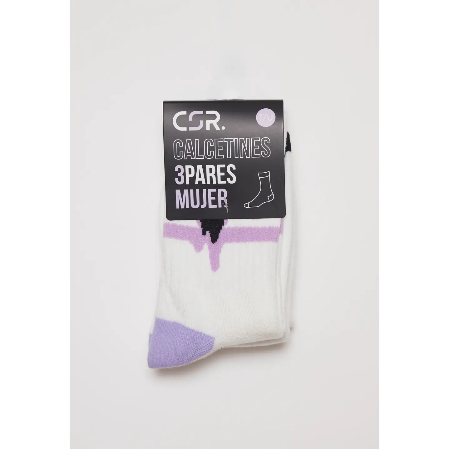 Calcetín Sport Tripack Largo Mujer Blanco 2