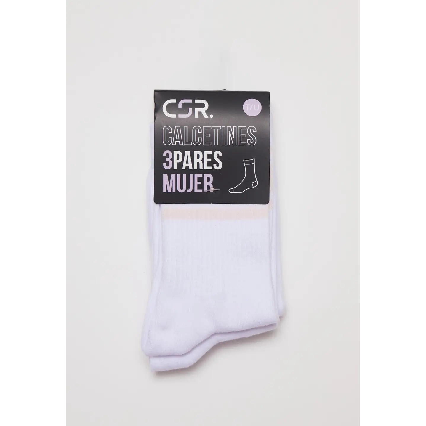 Calcetín Sport Tripack Largo Mujer Blanco 2