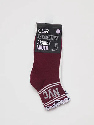 Calcetín Romantic Tripack Largo Mujer 