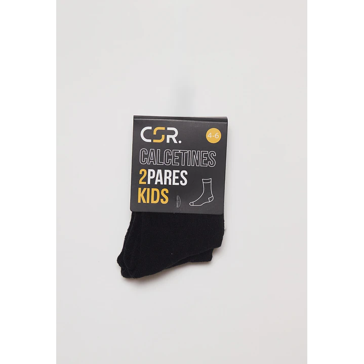 Calcetín Corto Bipack Niño Negro 2
