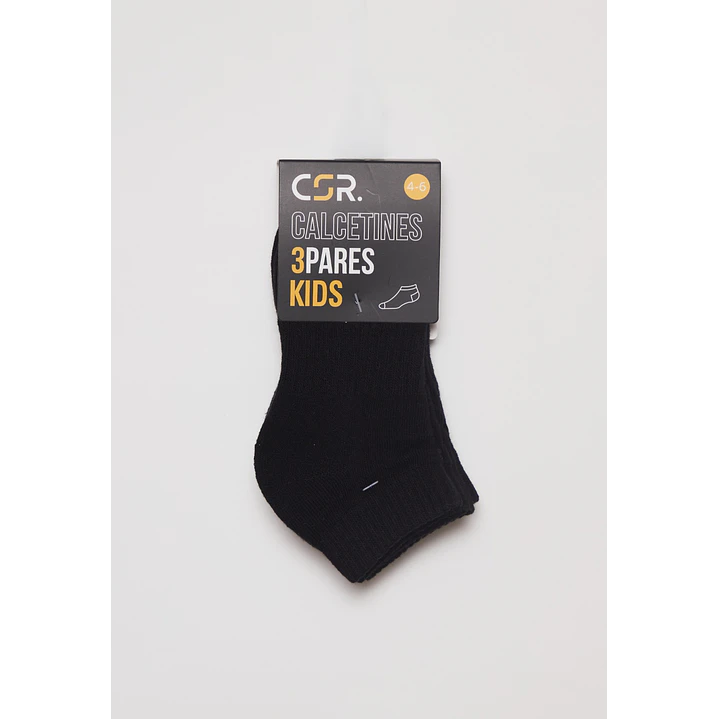 Calcetín Sport Tripack Niño Negro 2