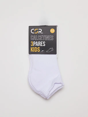 Calcetín Sport Tripack Niño Blanco