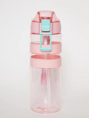 Botella 900 Ml Banda Doble Rosado