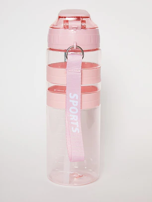 Botella 900 Ml Banda Doble Rosado