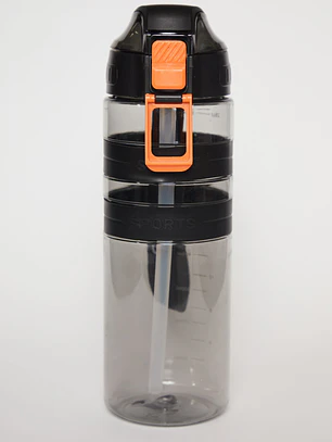 Botella 900 Ml Banda Doble Negro