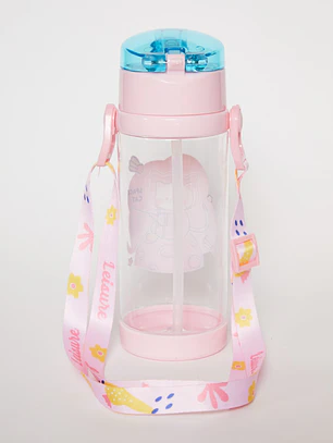 Botella de Agua Infantil Gato Rosado 450 ml