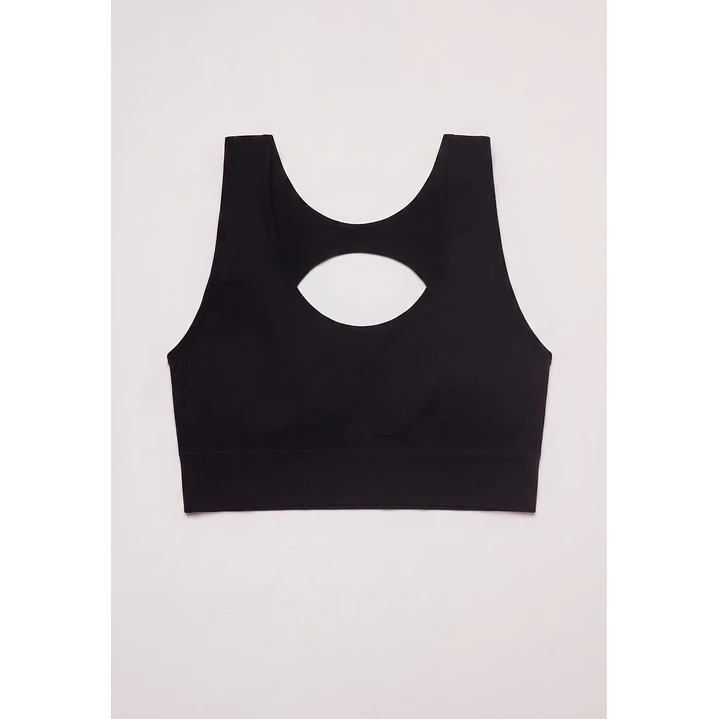Sosten Deportivo Seamless Mujer Negro 1