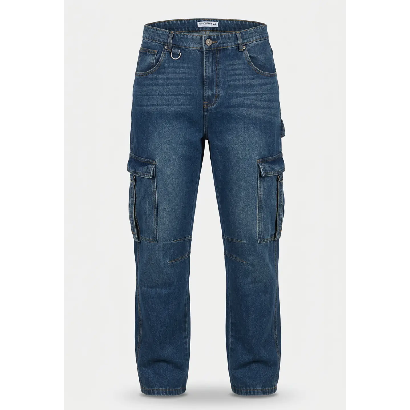Jeans Correas Cargo Hombre Azul 1