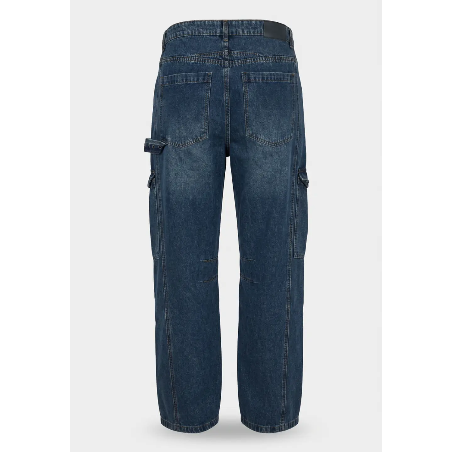 Jeans Correas Cargo Hombre Azul 2