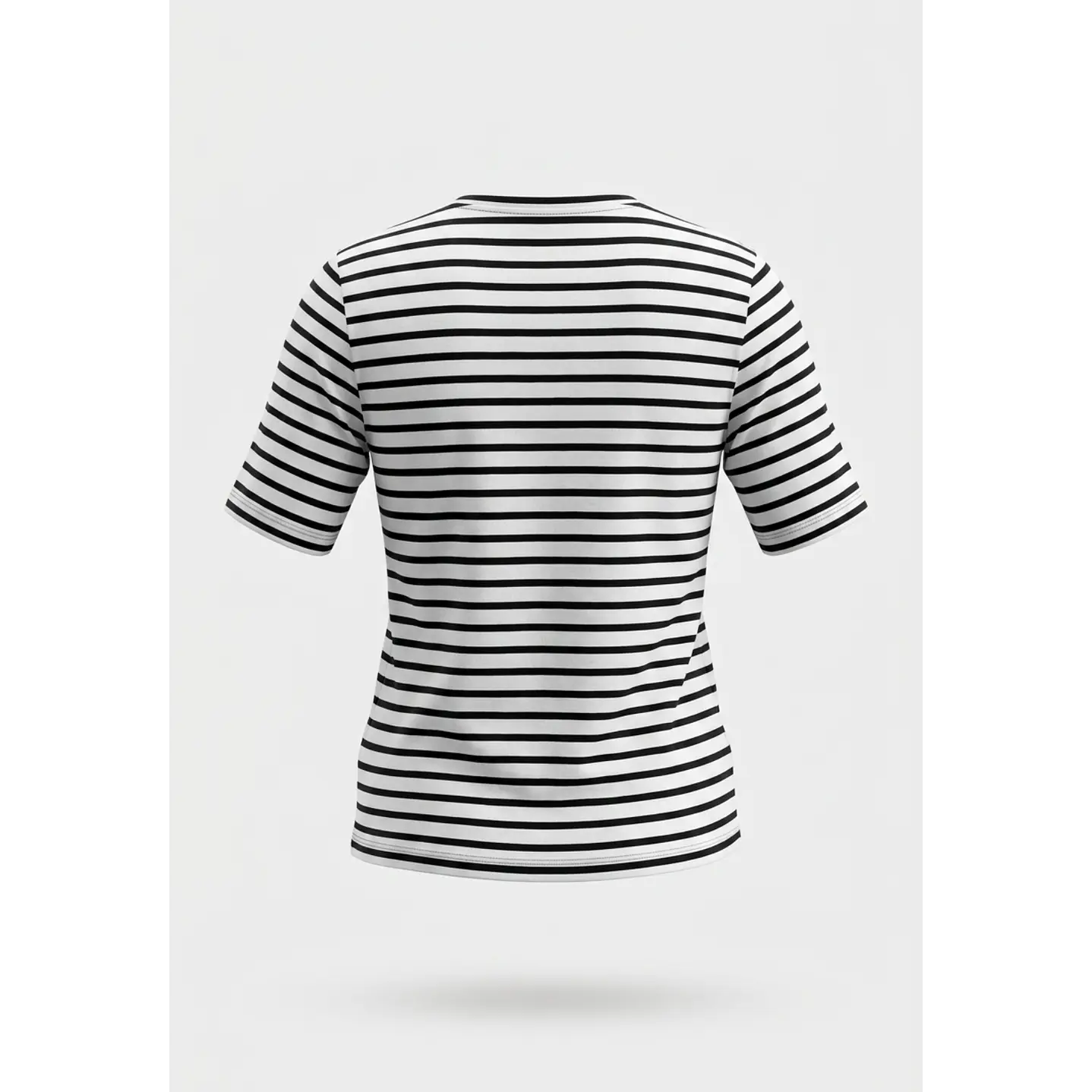 Polera Rayada Mujer Negro 2