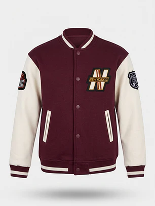 Chaqueta Nyc Bomber Niño Burdeo