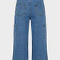 Jeans Lazos Cargo Niña Azul - Miniatura 2