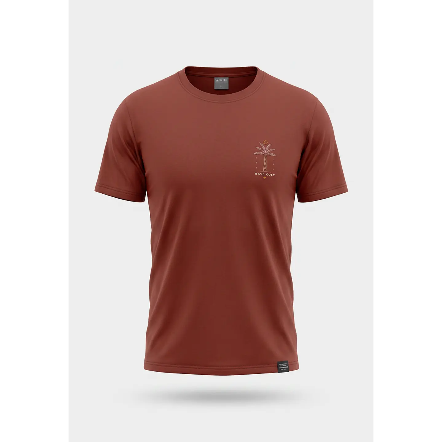 Polera Básica Hombre Burdeo 1