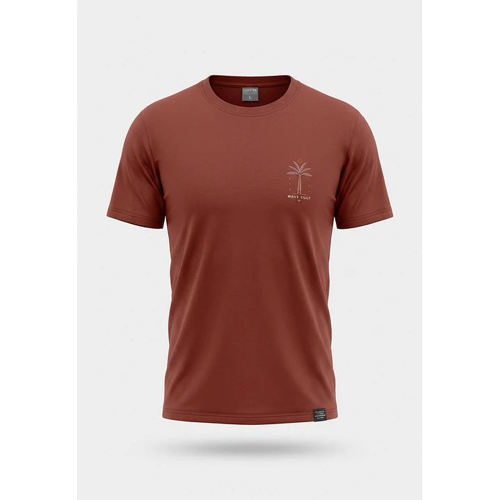 Polera Básica Hombre Burdeo 1