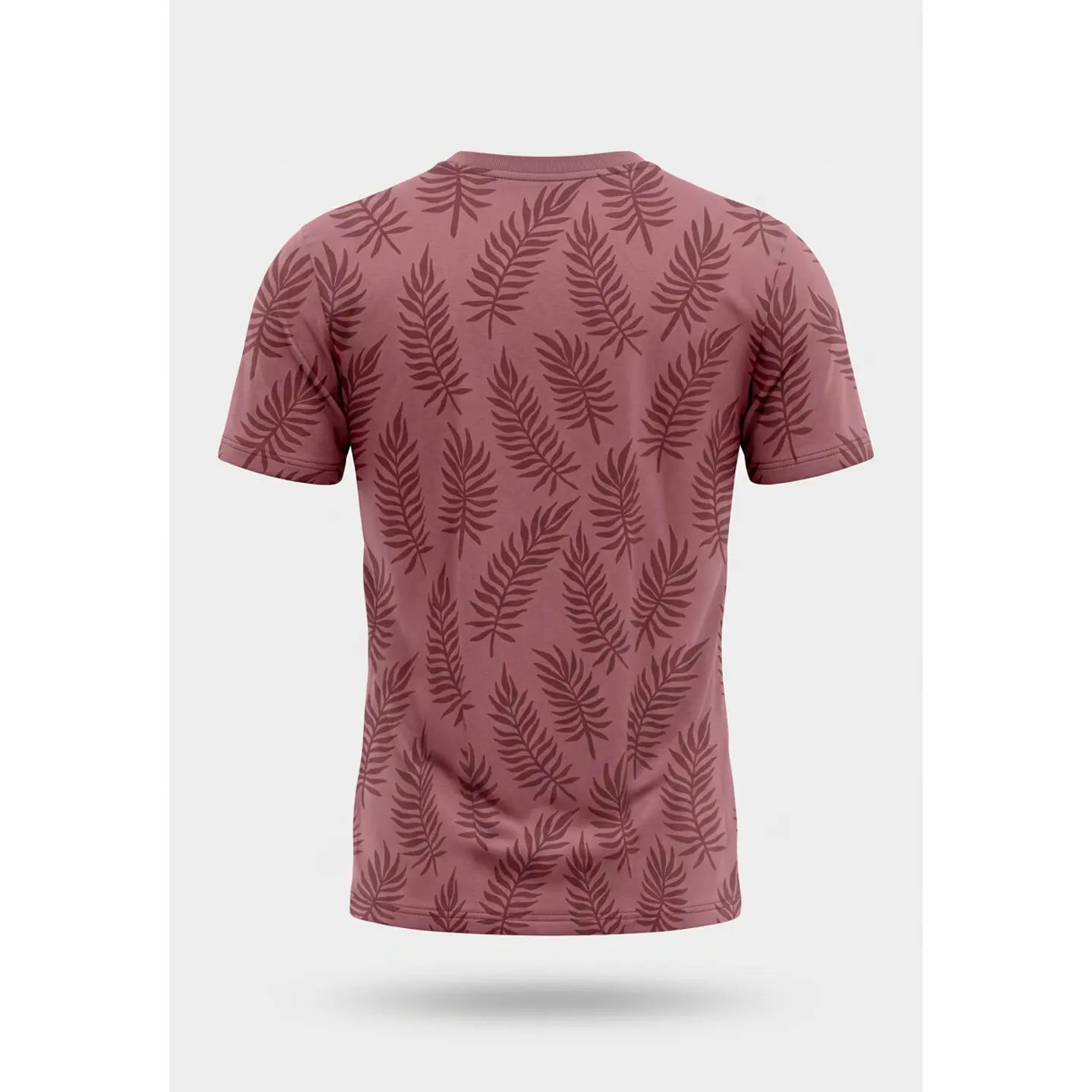 Polera Hojas Hombre Burdeo 2