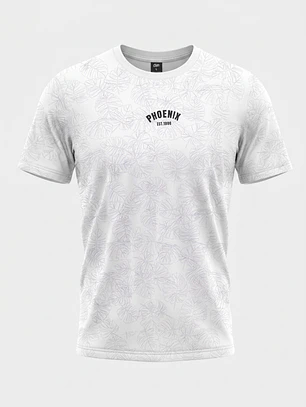 Polera Hojas Hombre Blanco