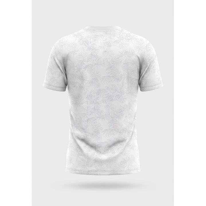 Polera Hojas Hombre Blanco 2