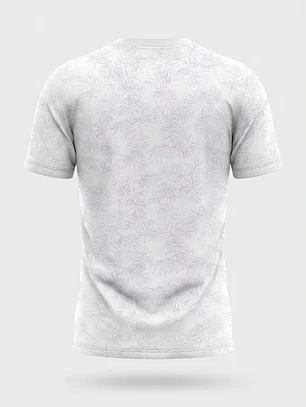 Polera Hojas Hombre Blanco