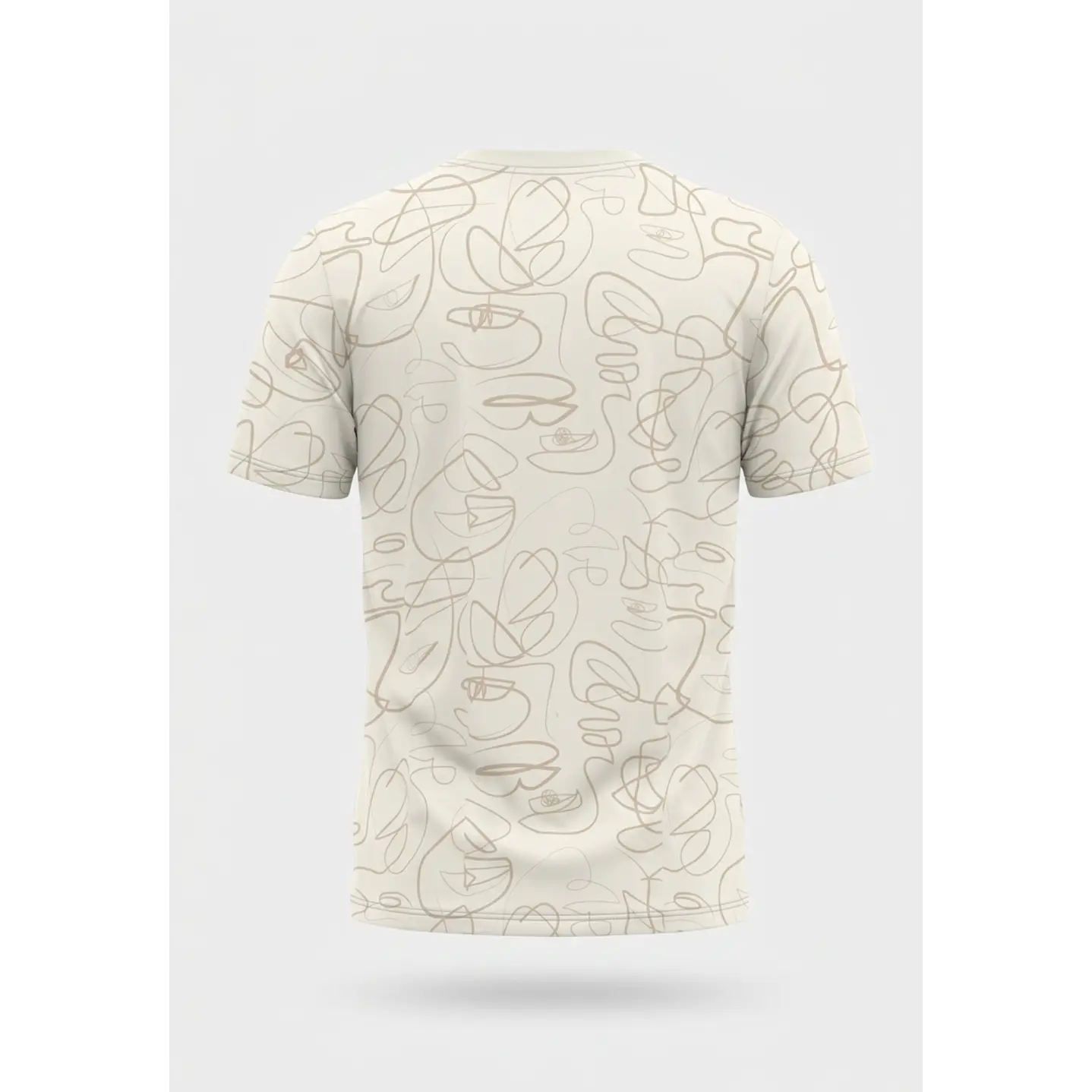 Polera Hojas Hombre Beige 2