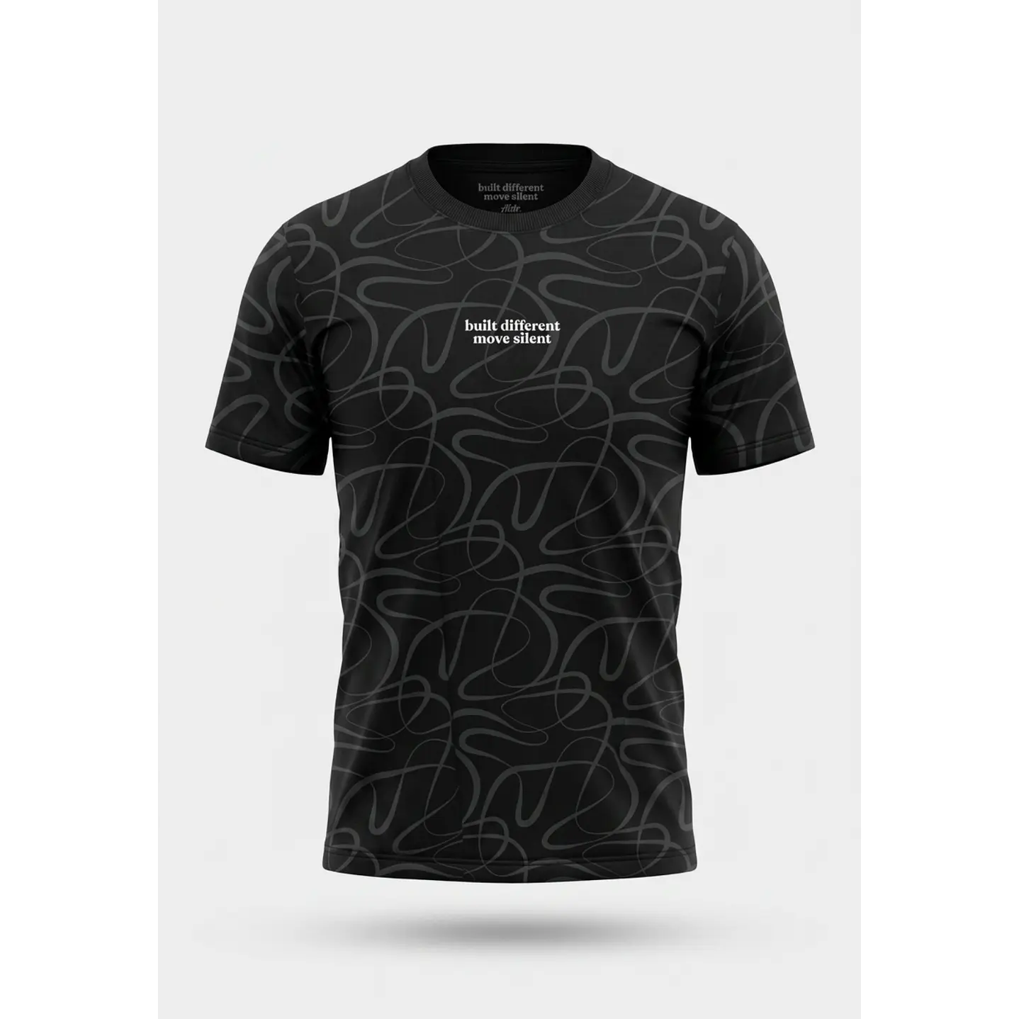 Polera Lineas Hombre Negro 1
