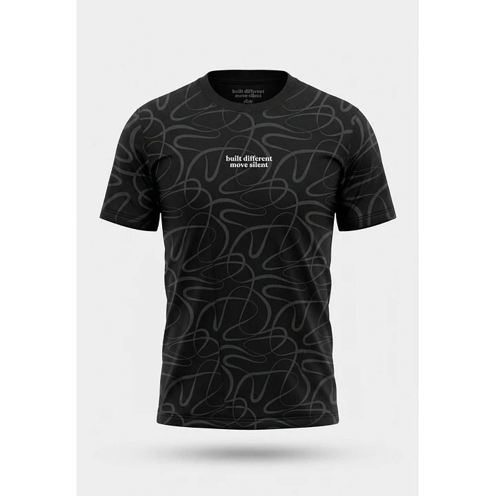 Polera Lineas Hombre Negro 1