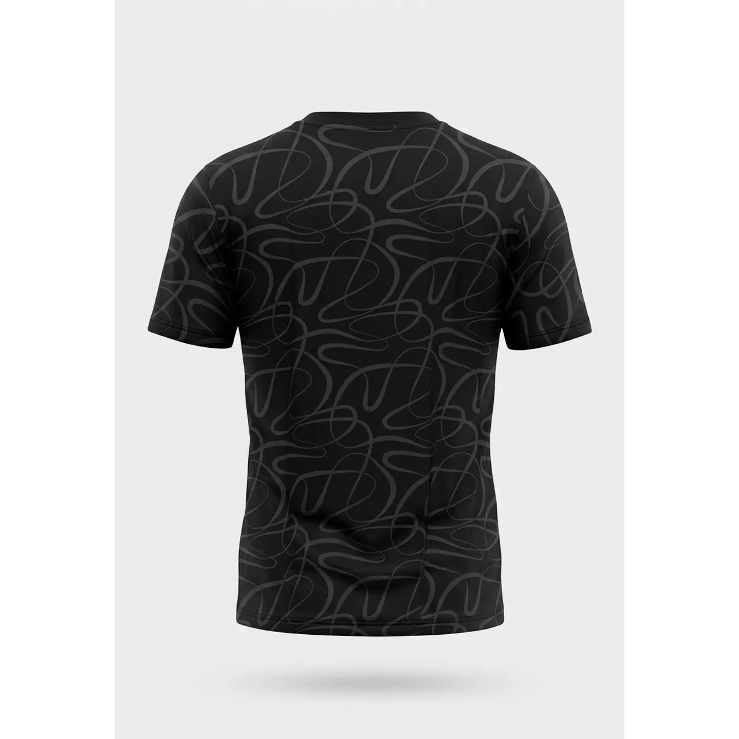 Polera Lineas Hombre Negro 2