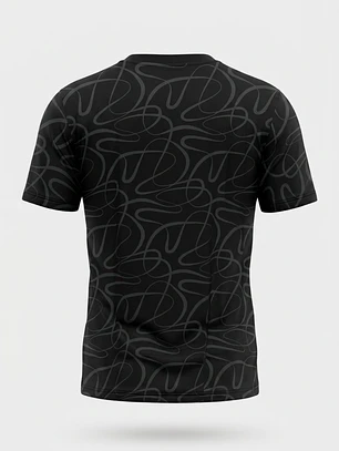 Polera Lineas Hombre Negro