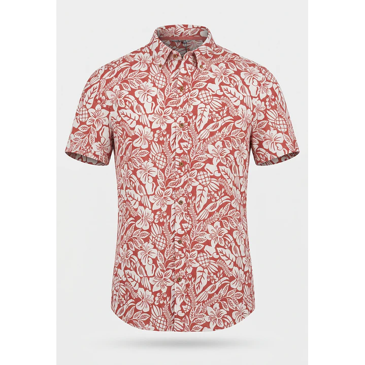 Camisa Resort Hombre Rojo 1