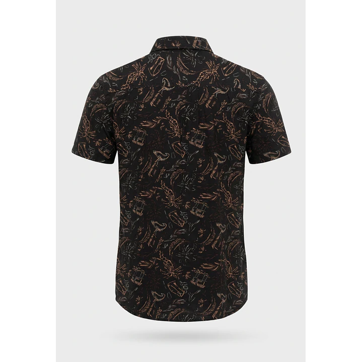 Camisa Resort Hombre Negro 2