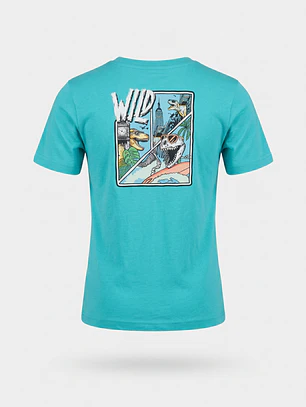 Polera Wild Niño Turquesa