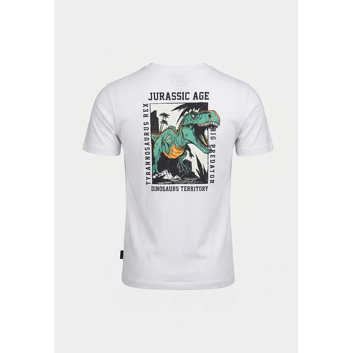 Polera Jurassic Niño Blanco 1