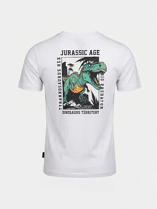 Polera Jurassic Niño Blanco