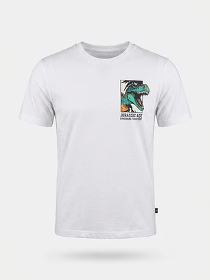 Polera Jurassic Niño Blanco