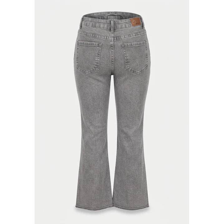Jeans Tachas Flare Niña Gris 2