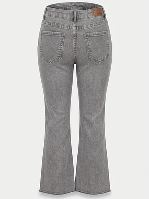 Jeans Tachas Flare Niña Gris