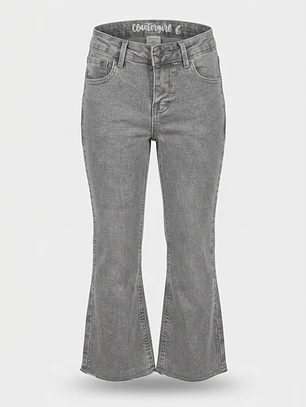 Jeans Tachas Flare Niña Gris