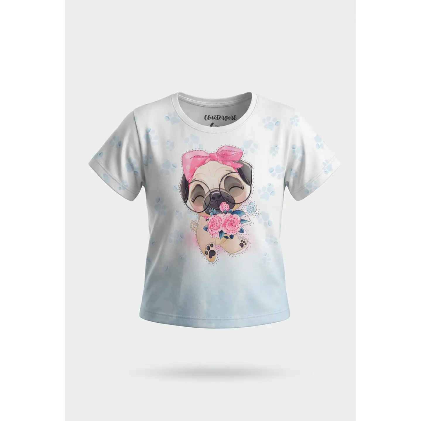 Polera Dog Niña Blanco 1