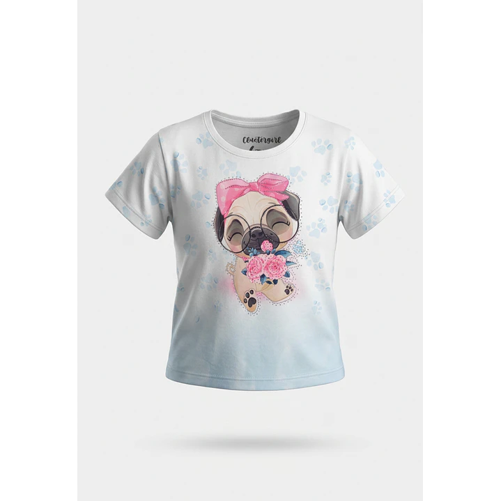Polera Dog Niña Blanco 1