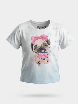 Polera Dog Niña Blanco