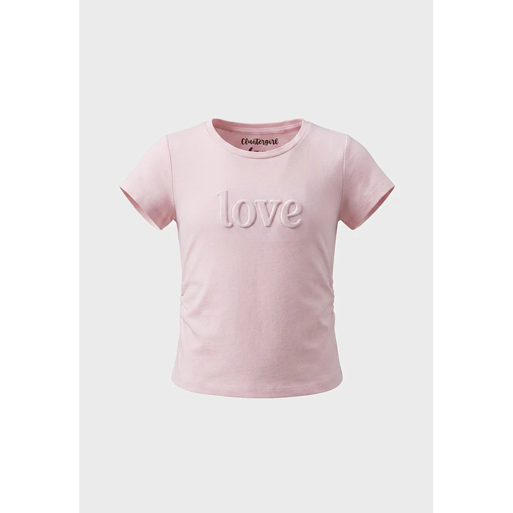 Polera Love Niña Rosado 1