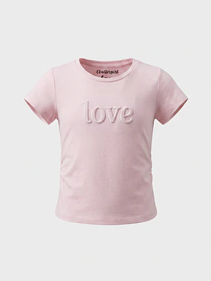 Polera Love Niña Rosado