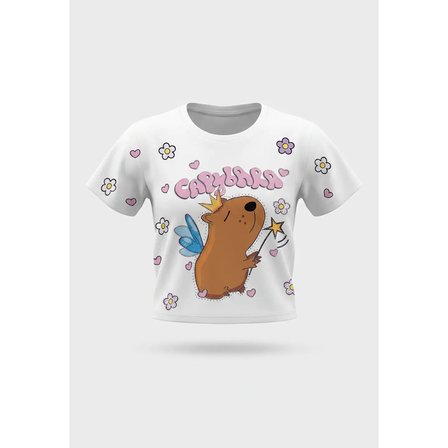Polera Capibara Niña Blanco 1