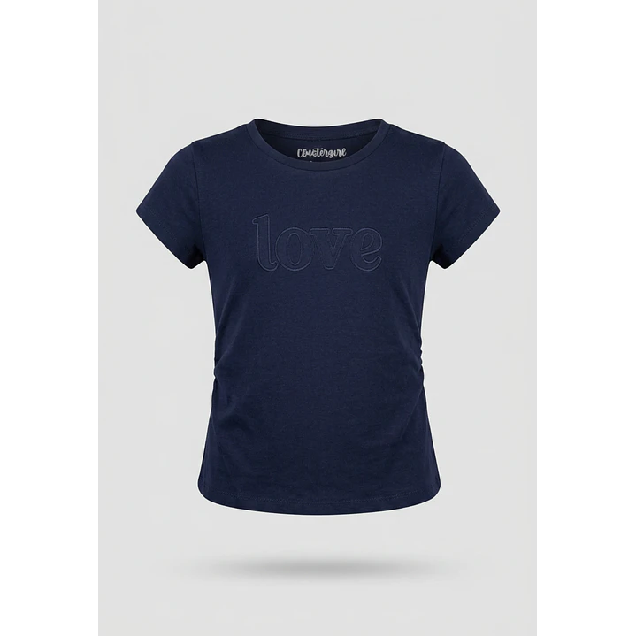 Polera Love Niña Azul 1