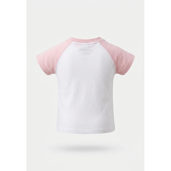 Polera Cute Club Raglan Niña Blanco 2
