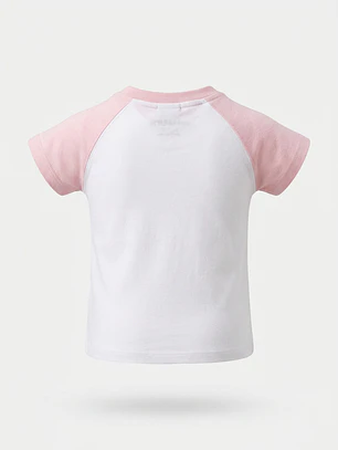 Polera Cute Club Raglan Niña Blanco