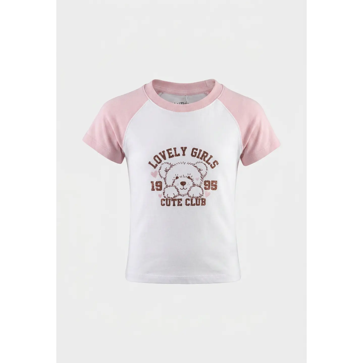 Polera Cute Club Raglan Niña Blanco 1