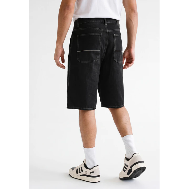 Bermuda Denim Wide Leg Hombre Azul 3