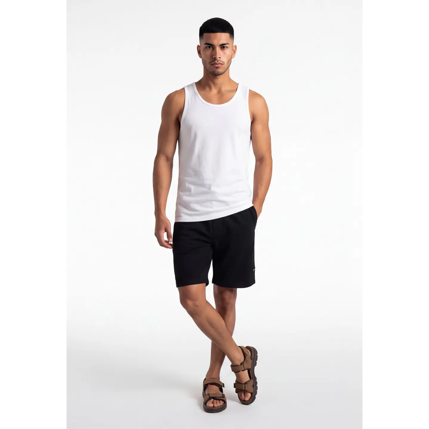Bermuda Básico Hombre Negro 3