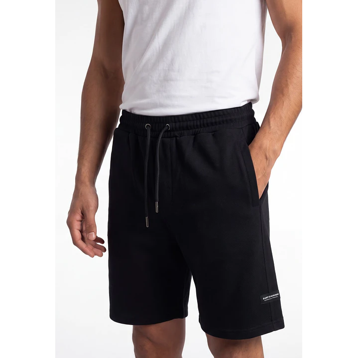 Bermuda Básico Hombre Negro 4