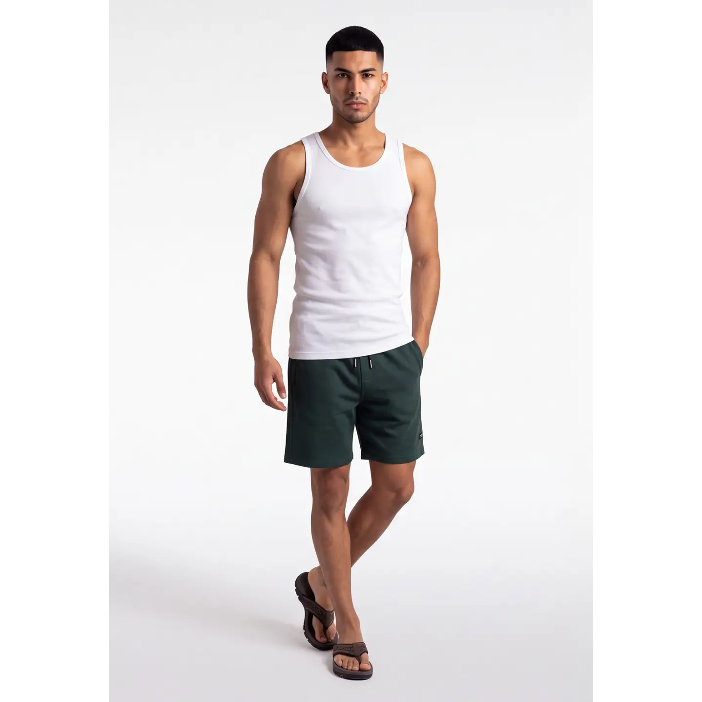 Bermuda Básico Hombre Verde 3